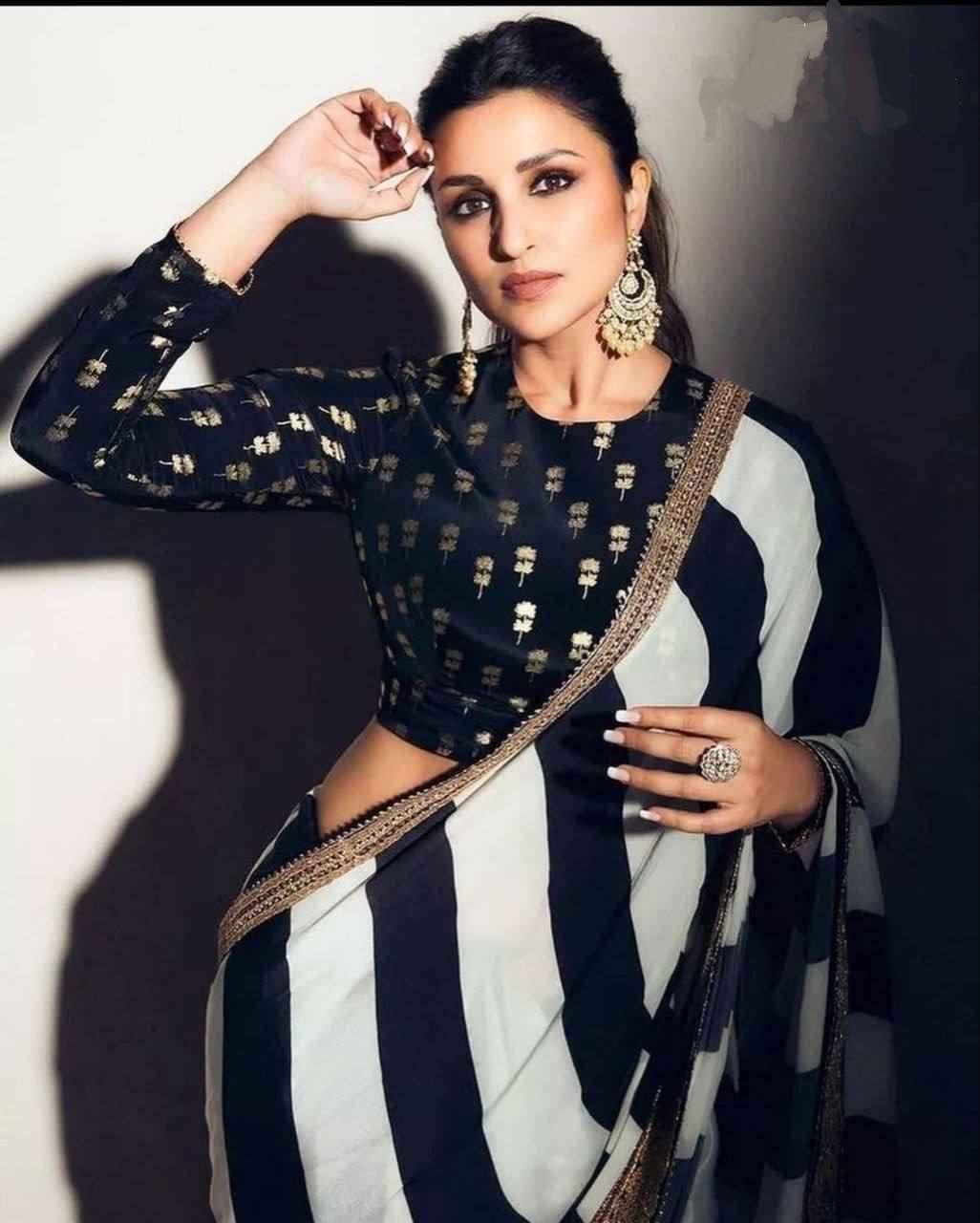 BT 255 Georgette Party Wear Sarees Wholesale Market In Surat